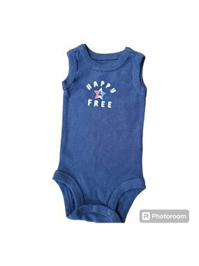 Carter's Newborn Onesie Happy Free Patriotic Unisex